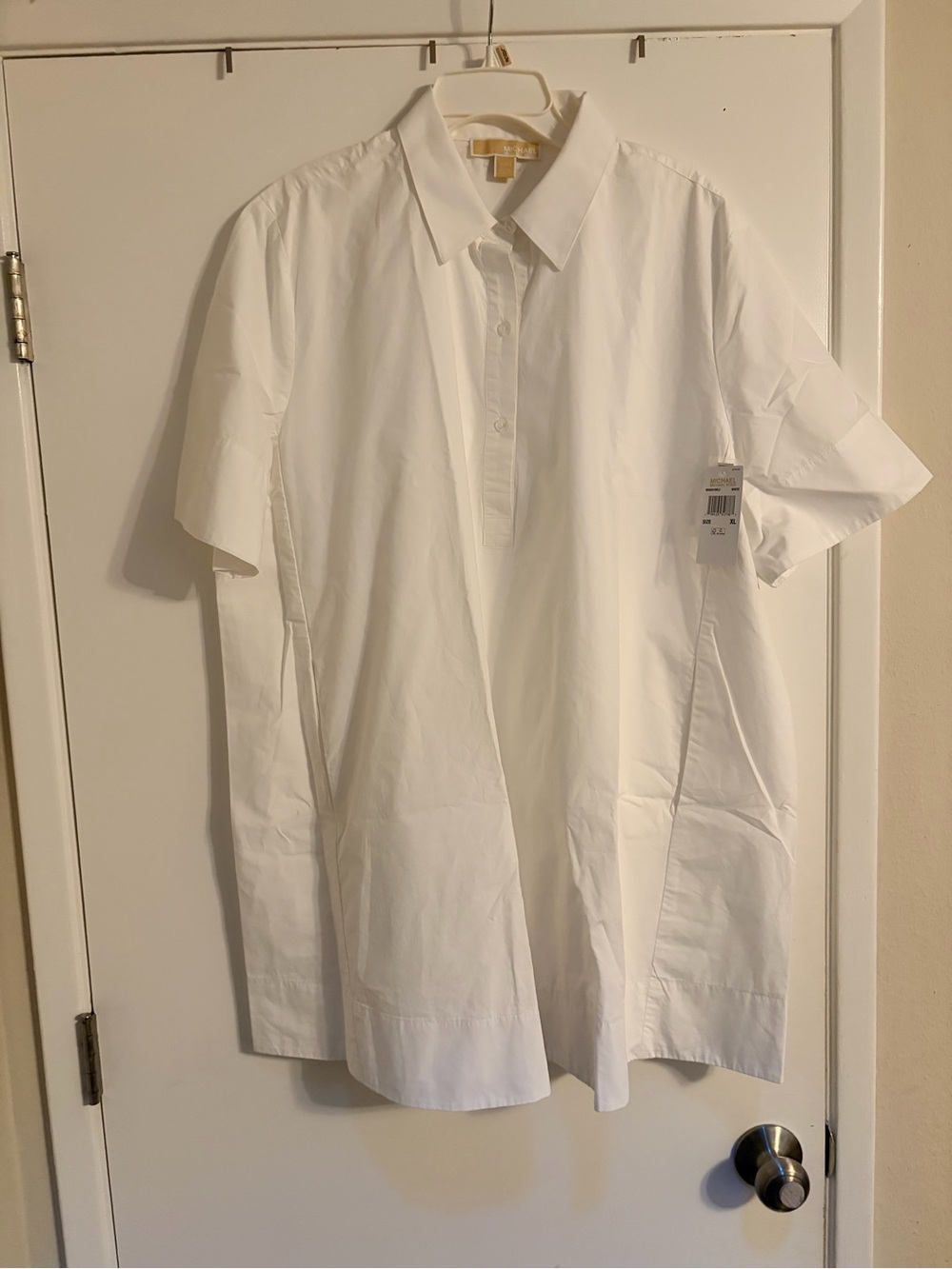 NWT Michael Kors 100% Cotton Poplin Shirt Dress XL